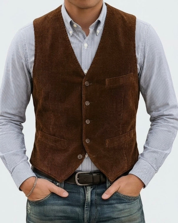Timo | Two-Piece Set: Blazer and Waistcoat with Ribbed Pattern