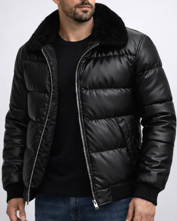 Christian Puffer Jacket | Iconic City Style with Soft Collar