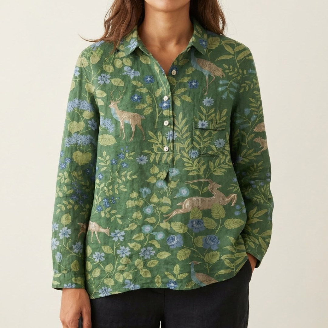 Elena | Vibrant Lightweight Patterned Blouse