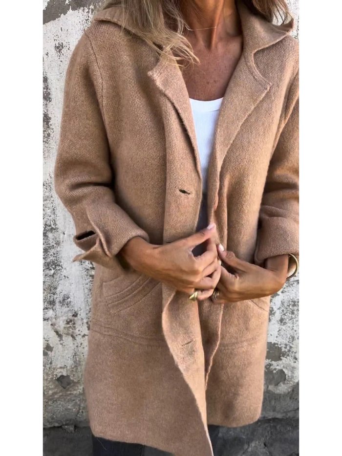 Ella | Elegant Lapel Button-Front Coat