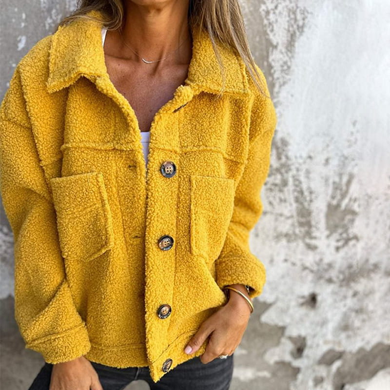 Lilian | Cosy Textured Button-Down Jacket