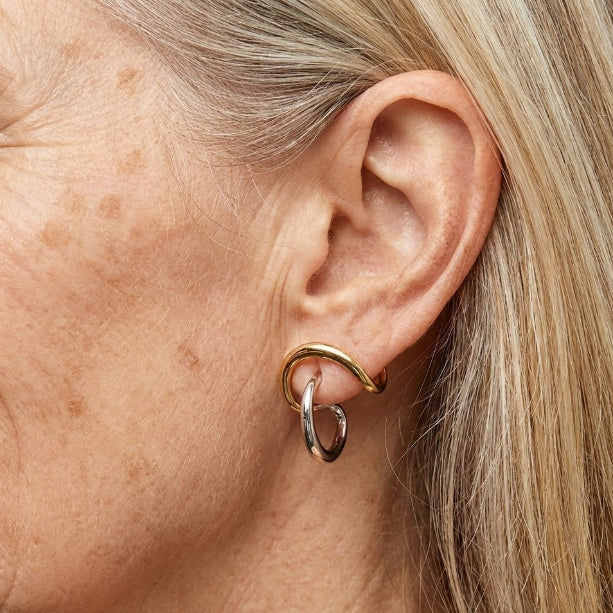 Sofia | Intertwined Two-Tone Earrings