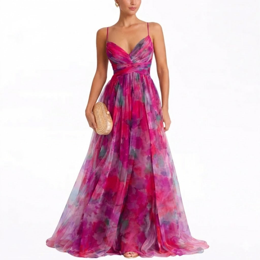 Valentina | Enchanting Maxi Dress with Floral Print
