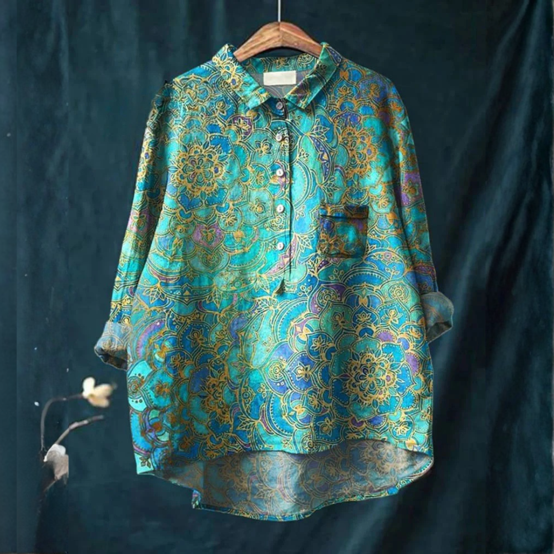 Simona | Vibrant Lightweight Patterned Blouse