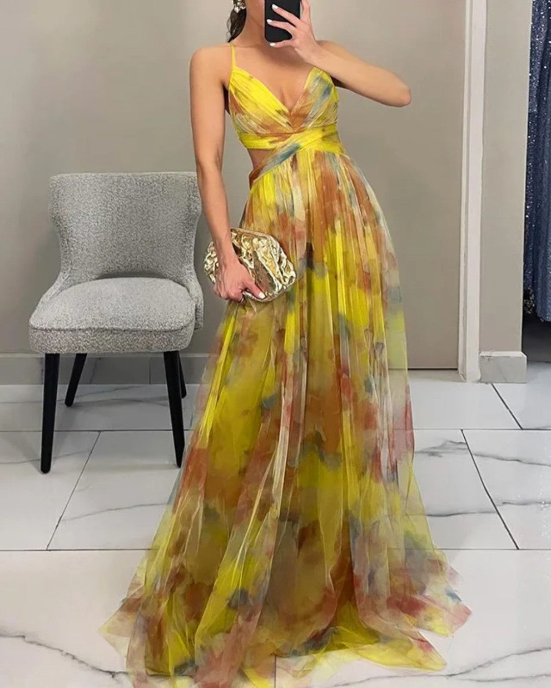 Valentina | Enchanting Maxi Dress with Floral Print