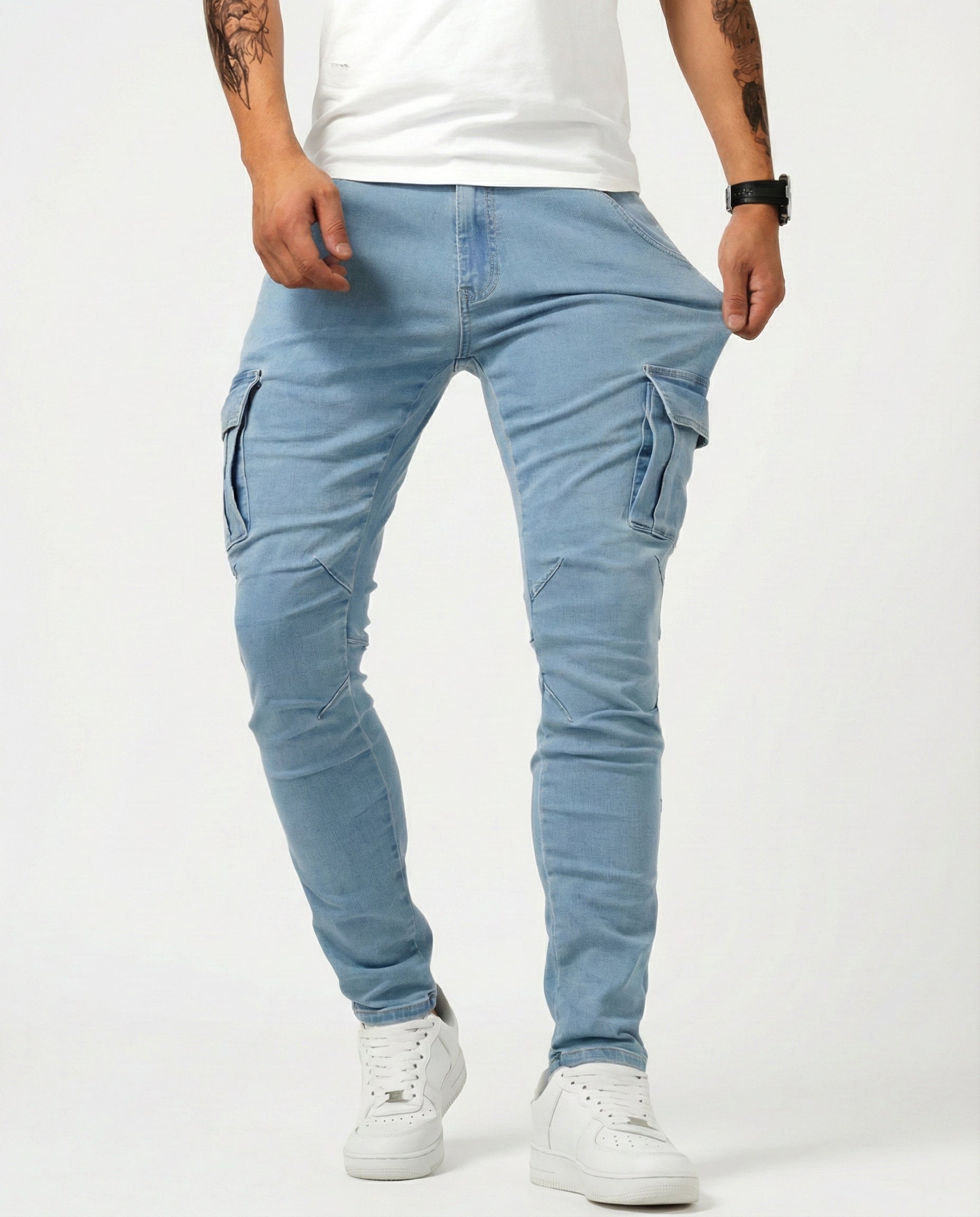 Jason | Durable Elastic Cargo Trousers