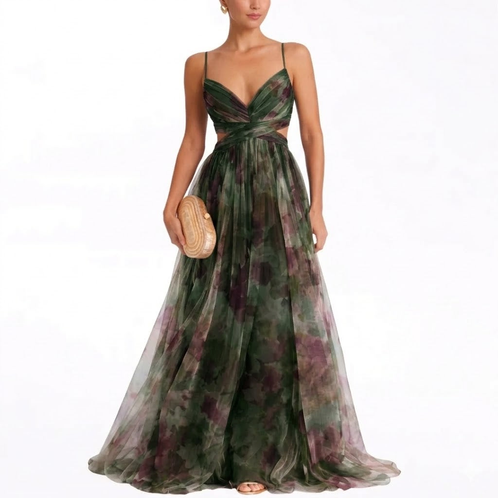 Valentina | Enchanting Maxi Dress with Floral Print