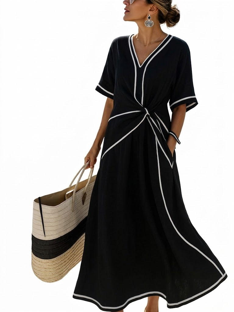 Soraya | Elegant Draped Relaxed Dress